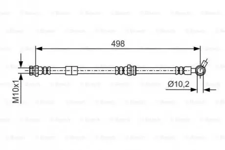 Шланг тормозной MAZDA CX-7 2.3 MZR DISI BOSCH 1987481720