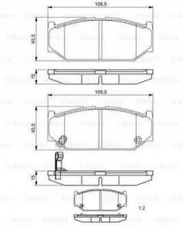 Комплект тормозных колодок BOSCH 0 986 495 308 (фото 1)