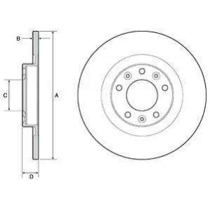 Тормозной диск Delphi BG4662C