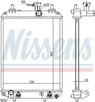 Радиатор, охлаждение двигателя NISSENS 617548