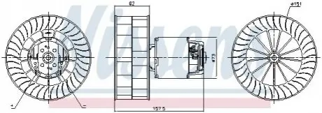 Вентилятор NISSENS 87253