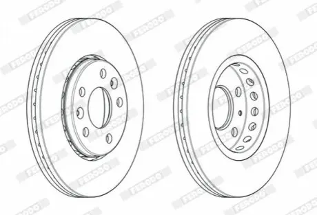 Диск тормозной FERODO DDF2507C (фото 1)