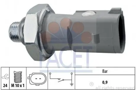 Датчик тиску оливи A6/Q5/Touareg 3.0 TDI 10- 7.0197 FACET 70197 (фото 1)