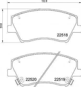 Гальмівні колодки дискові P30 107 BREMBO P 30 107 (фото 1)
