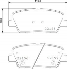 Тормозные колодки дисковые BREMBO P 30 105 (фото 1)