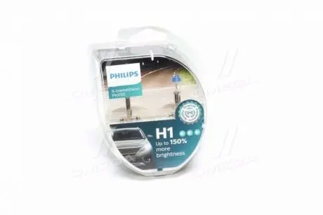 Автолампа H1 S2 12V 55W P14,5s X-tremeVision Pro150 +150% PHILIPS 12258XVPS2