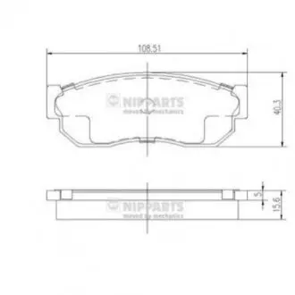 Тормозные колодки NIPPARTS J3601001
