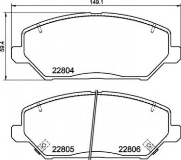 Гальмівні колодки дискові P30 110 BREMBO P 30 110