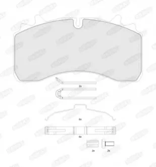 Комплект тормозных колодок, дисковый тормоз BERAL BCV29162TK