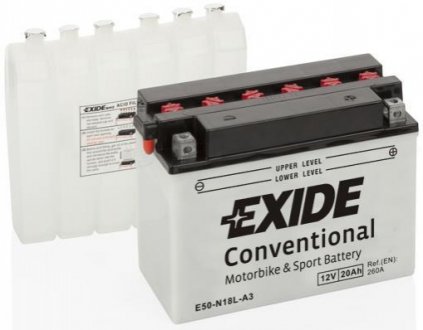 Акумулятор Стандарт [12B] 20 Ah| 205x90x162 (ДхШхВ) EXIDE E50-N18L-A3 (фото 1)