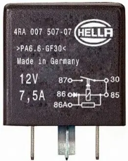 Реле, робочий струм, Багатофункціональне реле HELLA 4RA007507071 (фото 1)