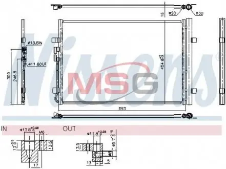 Радиатор кондиционера NISSENS 941183