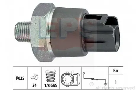 Датчик давления масла (2.5Bar M10x1) VAG Octavia 2.0TDI 12-/Caddy 2.0TDI 15-/Golf VII 2.0TDI/Passat B6 2.0TDI EPS 1.800.205