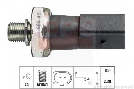 Датчик давления масла (2Bar M10x1,5) VAG Octavia 2.0TDI 12-/Caddy 2.0TDI 15-/Golf VII 2.0TDI/Passat B6 2.0TDI EPS 1.800.217