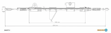 Трос зупиночних гальм ADRIAUTO 28.0277.1