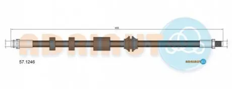 VOLVO Шланг тормозн.передн.XC60 08- ADRIAUTO 57.1246