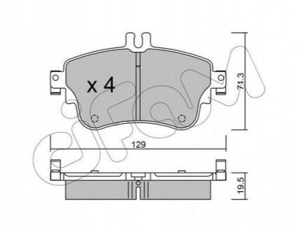 Комплект тормозных колодок CIFAM 822-964-0 (фото 1)