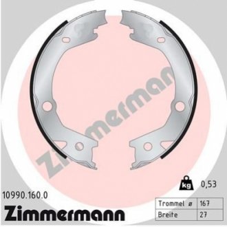 Тормозные колодки барабанные ZIMMERMANN 109901600 (фото 1)