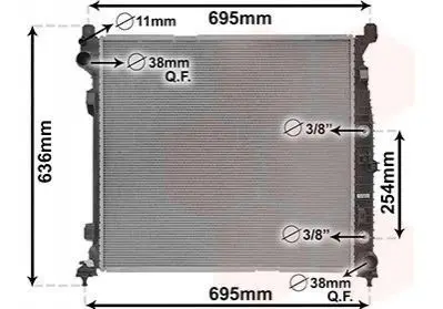 Радиатор MERCEDES GL-CLASS X 166 (12-) (выр-во) Van Wezel 30012704