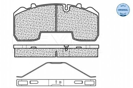 Комплект тормозных колодок, дисковый тормоз MEYLE 025 291 6530 (фото 1)