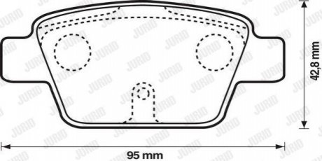 Комплект тормозных колодок, дисковый тормоз Jurid 573105J (фото 1)