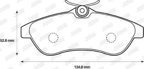 Комплект тормозных колодок, дисковый тормоз Jurid 573084J (фото 1)