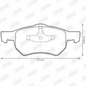 Комплект тормозных колодок, дисковый тормоз Jurid 572509J