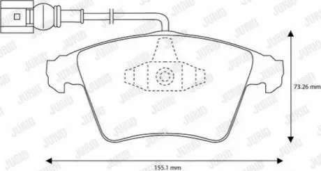 Гальмівні колодки передні VW Transporter V, VI, Multivan V, VI Jurid 573159J