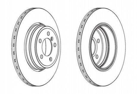 Гальмівний диск задній BMW 7 (E65, E66, E67) Jurid 563066JC-1 (фото 1)