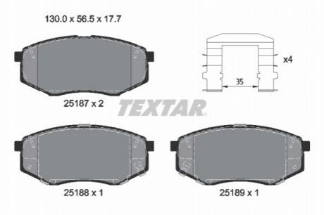 Автозапчастина TEXTAR 2518704 (фото 1)