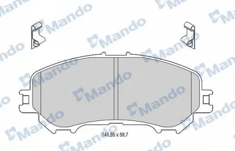 Колодки гальмові дискові передні MANDO MBF015287