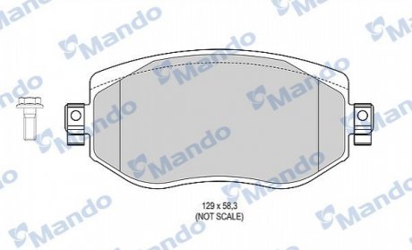 Тормозные колодки дисковые передние MANDO MBF015304 (фото 1)