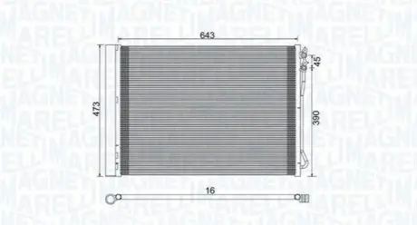 Радиатор кондиционера MAGNETI MARELLI 350203781000