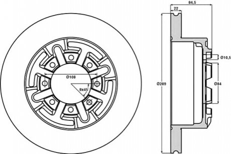 Тормозной диск Jurid 567128J (фото 1)