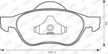 Комплект тормозных колодок, дисковый тормоз Jurid 573025J (фото 1)
