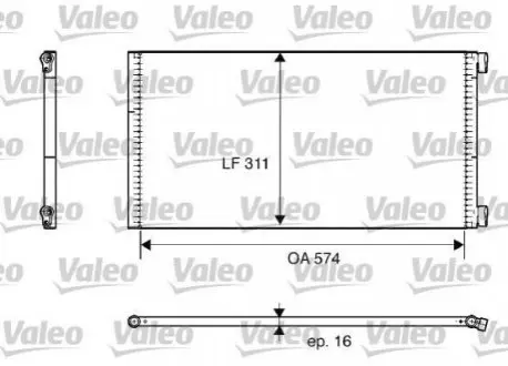 Конденсатор, кондиціонер Valeo 817684
