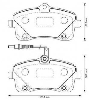 Комплект тормозных колодок, дисковый тормоз Jurid 573382J (фото 1)
