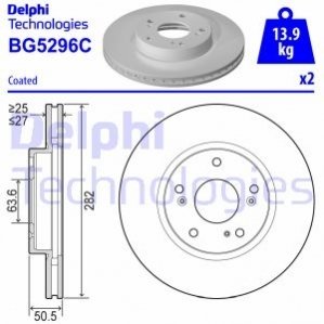 Гальмівний диск Delphi BG5296C