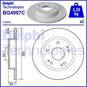 Гальмівні диски Delphi BG4997C