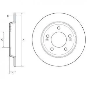 Тормозной диск Delphi BG4964C