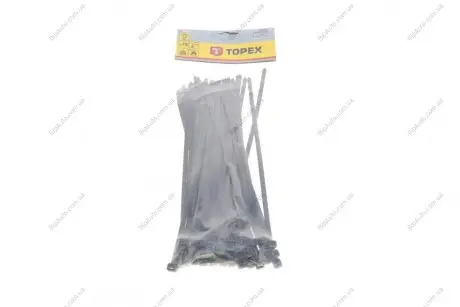Хомути 4,8 x 200 мм, 75 шт. чорні Topex 44E978 (фото 1)