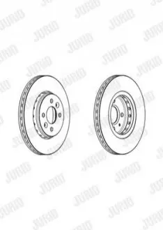 Гальмівний диск передній Renault Captur I, Clio V, Dokker, Kangoo, Lodgy, Megane I, II, Scenic I, Tw Jurid 562959JC