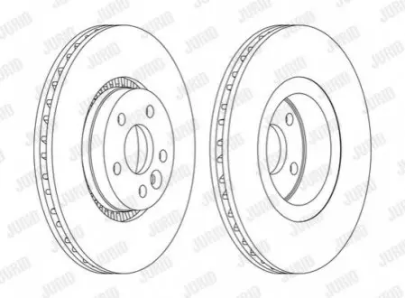 Гальмівний диск передній FORD GALAXY/S-MAX LAND ROVER FREELANDER VOLVO S60/S80/XC70 Jurid 562643JC1