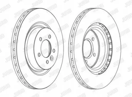 Тормозной диск передний LAND ROVER DISCOVERY RANGE ROVER SPORT Jurid 562654JC1 (фото 1)