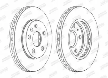 Гальмівний диск Chevrolet Malibu/Opel Insignia A Jurid 562460JC1
