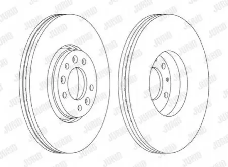 Гальмівний диск передній CITROËN C5/JUMPY FIAT SCUDO PEUGEOT EXPERT Jurid 562622JC1