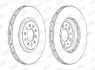 Гальмівний диск передній Alfa Romeo 159, Brera, Jiulietta, Spider / Jeep Cherokee JURID 562391JC1