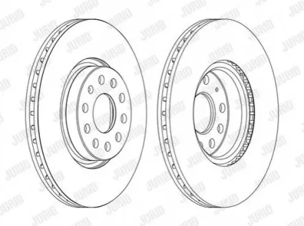 Тормозной диск Audi A3 / TT Seat Leon VW Golf /Passat Skoda Octavia Jurid 562387JC1