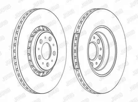 Тормозной диск передний VOLVO XC90 Jurid 562217JC1