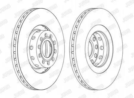 Тормозной диск передний AUDI A6/S6 A8/S8 quattro VW PHAETON 4motion Jurid 562175JC1